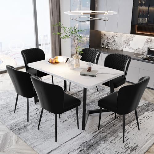 Merax Dining Chairs Set of 6, Modern Upholstered Seat for Kitchen