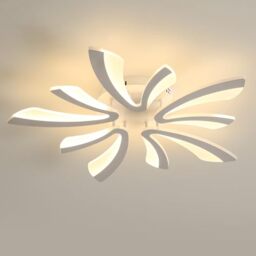 Comely LED Ceiling Light Modern, 50W 5025LM LED Ceiling Lights, Acrylic Lighting Fixture for Living Room Bedroom, 3000K Warm Light, White, 72cm