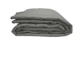 Poyet Motte Soo Series Bedspread 100% Polyester Steel/Silver 230 x 260 cm