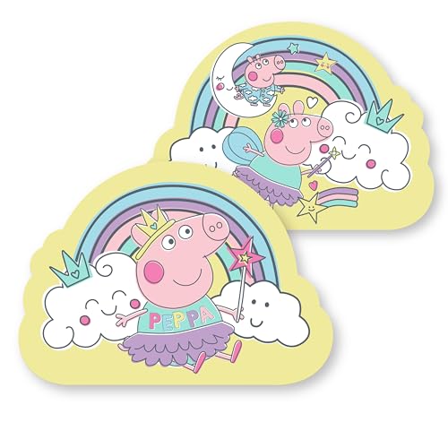 Peppa Pig Officially Licensed Shaped Cushion, Super Soft Reversible 2 Sided, Playful Peppa Design Pink Pillow, Perfect for the Bedroom or on the Sofa