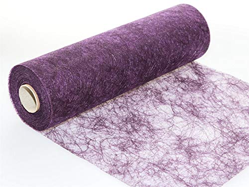Protinam Sizoflor 30 cm x 20 m Long Table Runner Decoration Such as Summer, Easter, Christmas or Weddings Cut to Length, Fleece, 5900 Aubergine, 20m