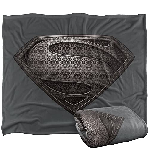 SUPERMAN Man of Steel Desaturated Officially Licensed Silky Touch Super Soft Throw Blanket 152 x 127 cm