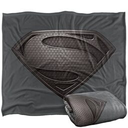 SUPERMAN Man of Steel Desaturated Officially Licensed Silky Touch Super Soft Throw Blanket 152 x 127 cm