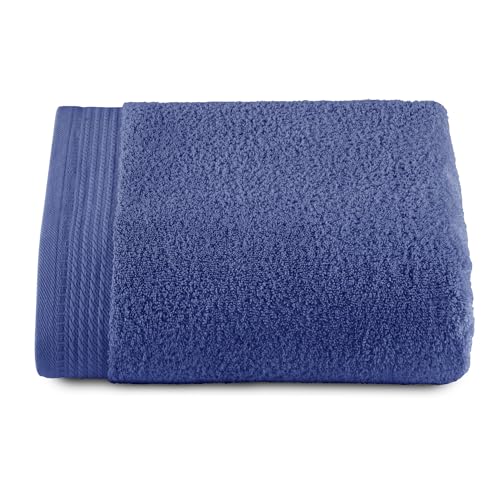 RIZO Top Towel - Set of 1 Shower Towel - Large Shower Towel - Bath Towels - 100% Combed Cotton - 600 g/m2 - Measure 100 x 150 cm - Blue