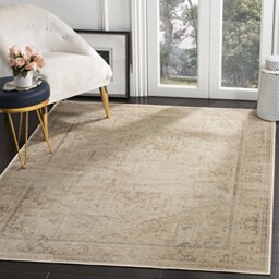 SAFAVIEH Traditional Rug for Living Room, Dining Room, Bedroom - Vintage Collection, Short Pile, in Stone, 244 X 340 cm