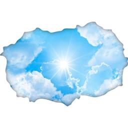 Sticker 3D Effect -Wall Decal Sky – Wall Paper Decoration Optical Illusion Room and Living Room - 60 x 90 cm