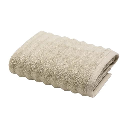 Douceur d'Intérieur, Maya Taupe Bath Towel (50 x 90 cm) Terry Cloth 100% Cotton