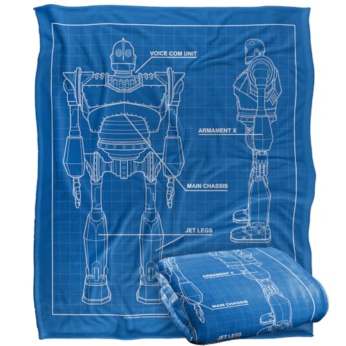 The Iron Giantschematic Silky Touch Super Soft Throw Blanket 152 X 127 Cm