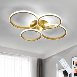 Comely LED Ceiling Light Modern 39W, Gold Round Ceiling Light Dimmable