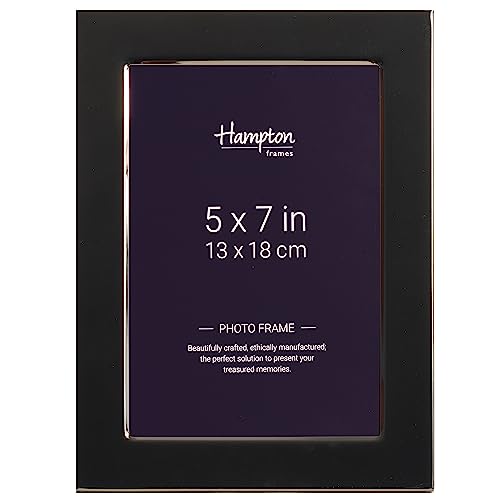 Hampton Frames WOBURN 5x7 (13x18cm) Black Nickel Photo Frame Glass WOB57BNK