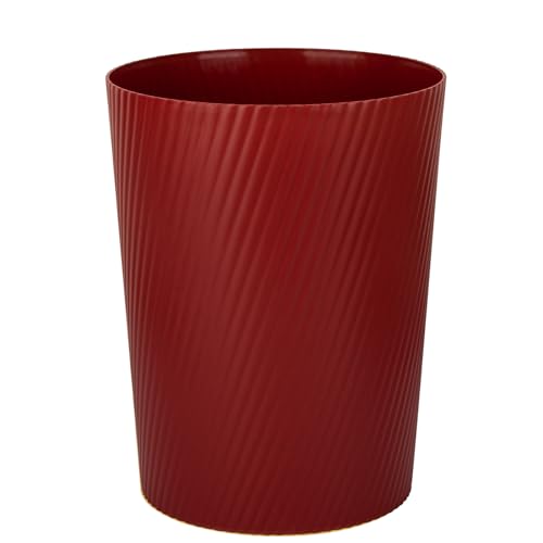 UUJOLY Small Bathroom Trash Can Wastebasket Garbage Can, 1.8 Gallon, Red - Open-Top Plastic Sturdy Trash Bin for Bathroom, Kitchen, Laundry, Office, Kids Room, Dorm, Easy to Clean