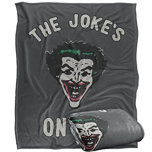 BATMAN Blanket, 152 x 127 cm The Joke's on You Silky Touch Super Soft Throw Blanket