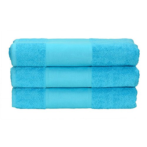 A&R Towels Print-Me Hand Towel, Aqua Blue, One Size 50x100cm