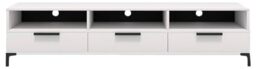 Selsey Rikke Tv Stand - Tv Cabinet - Entertainment Unit - White Matt - White Gloss