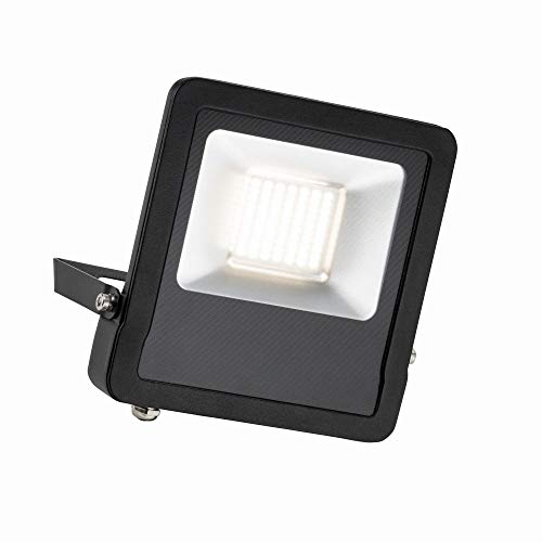 National Lighting Surge Matt Black 50W Weatherproof Outdoor Security Light Flood Lights LED Cool White 4000K IP65 Rated