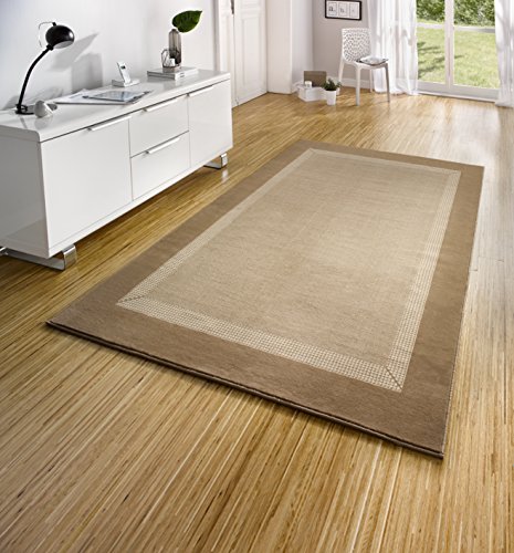 Hanse Home Carpet Runner Band 120 x 170 cm Soft Short Pile Modern Design Runner for Hallway Bedroom Children's Room Bathroom Living Room Kitchen Decorative Runner Beige Cream