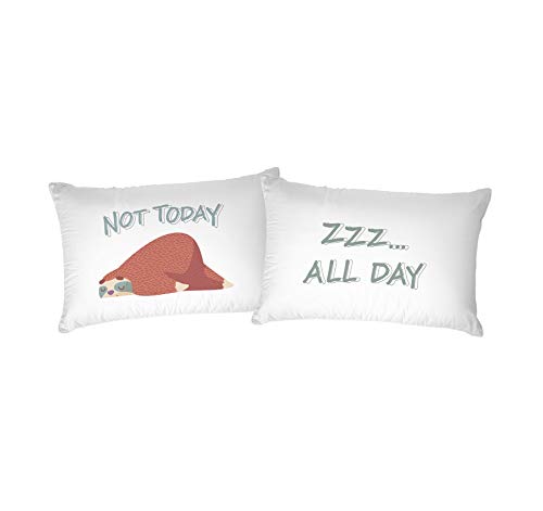 Italian Bed Linen Pair of Pillow Cases Digital Printing, PRINTED-19, 52 x 82 cm
