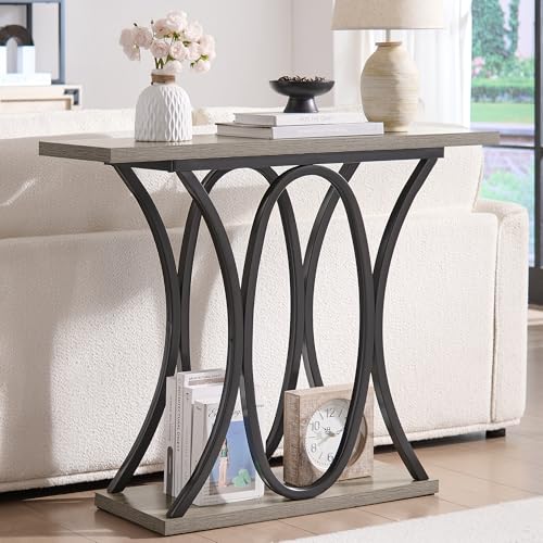 "Sailvan 40"" Console Table With Geometric Metal Legs And Stable Base, Living Room Furniture For Foyer, Hallway, Entrance"