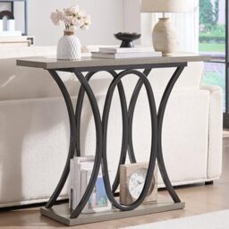 "Sailvan 40"" Console Table With Geometric Metal Legs And Stable Base, Living Room Furniture For Foyer, Hallway, Entrance"