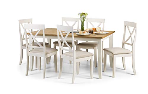 Julian Bowen Ivory Wood Davenport Dining Chairs Set of 2
