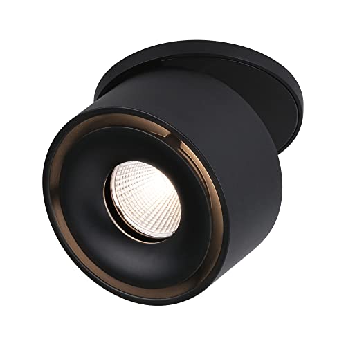 Paulmann Spircle 93370 LED Recessed Light 78 mm Including 1 x 8.0 W Warm White Black Matt Aluminium Lighting System 3000 K