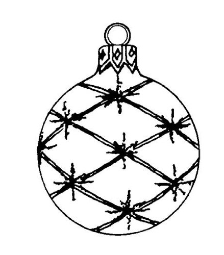The Artistic Stamper Round Wire Bauble Unmounted Stamp, Black/ White