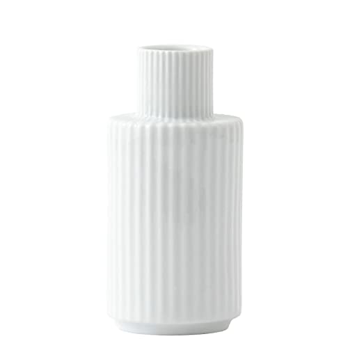 Lyngby Porcelæn Candle Holder H11 cm Lyngby Classic Simple Design, White