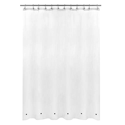Mrs Awesome Long Shower Curtain Liner with 6 Magnets 72 x 78 inch, PEVA 8G Thick & Heavy Duty Plastic Shower Curtain for Bathroom, Waterproof,72x78, Frost
