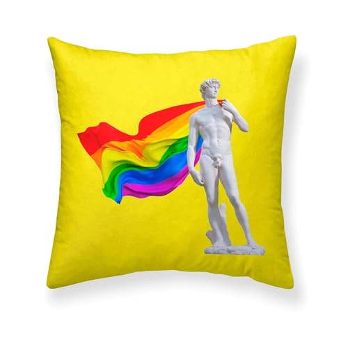 BELUM Cushion Cover Size: 50 x 50 cm Fabric: 100% Organic Cotton Model: Pride 13 - LGTBIQ+ Cushion Cover