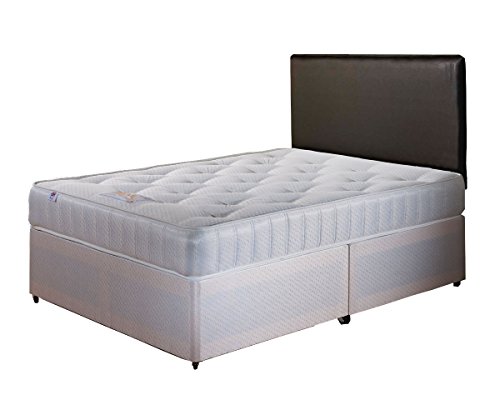 Somnior Beds Classic 4-Drawer Divan Bed Base with Mattress and Headboard, King Size