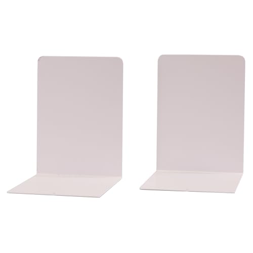 SimonRack Bookends, Bookends, Metal Shelves, 160 x 120 x 120, 2 Units, Book Stand, White