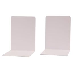 SimonRack Bookends, Bookends, Metal Shelves, 160 x 120 x 120, 2 Units, Book Stand, White