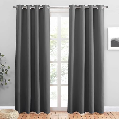 Sekey Blackout Curtain 1 Piece W 140 x H 175 cm Opaque Polyester with Thermal Function, Eyelets Hanger