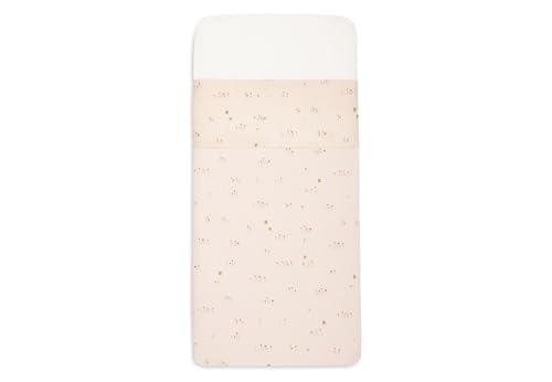 Jollein Crib Sheet - Pretty Picnic - 75x100cm - For Baby Crib - 100% Cotton - Flat Sheet Without Elastic - OEKO-TEX Certified