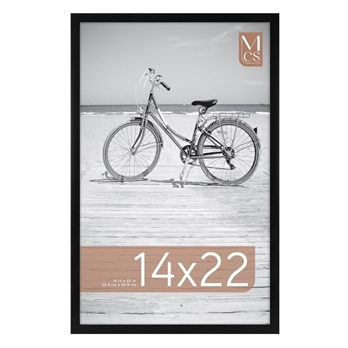 MCS Gallery Foundation 14x22 Poster Frame Black, Vertical & Horizontal Wall Hanging Large Picture Frame for Photos, Posters & Art Prints (1-Pack)