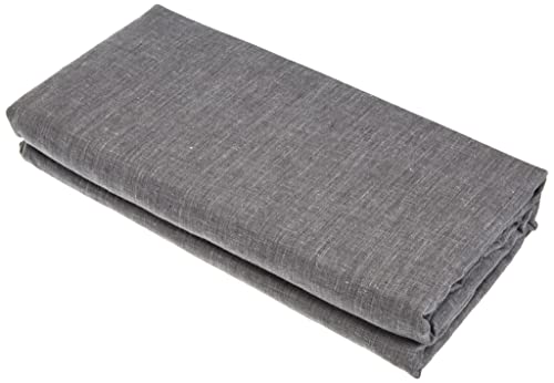 Douceur d'Intérieur Actually Double Fitted Sheet, Polyester, Grey, 140 x 190 cm