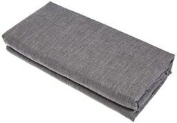 Douceur d'Intérieur Actually Double Fitted Sheet, Polyester, Grey, 140 x 190 cm