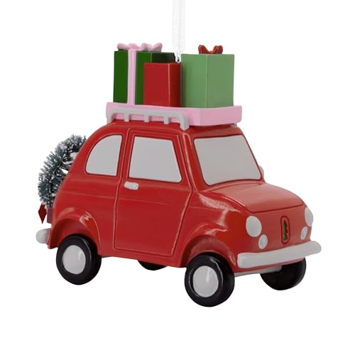 Hallmark Red Car with Presents Christmas Ornament, Premium Resin
