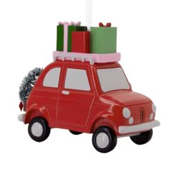 Hallmark Red Car with Presents Christmas Ornament, Premium Resin