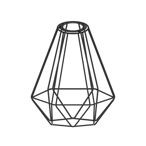 Eglo lampshade Capoliveri-E, Light Shade for Living Room, Accessory for Pendant, Table or wall lamp, Black Metal, ⌀ 17.5 cm
