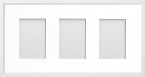 Frame Company Drayton Multi Aperture Photo Frame, White, 20x10 for 6x4 inch (x3)