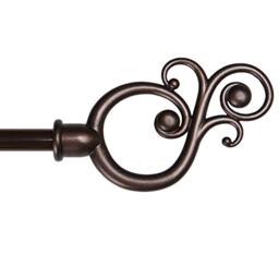 Kenney Valencia Window Curtain Rod, 28 to 48-Inch, Chocolate