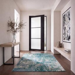 SAFAVIEH Contemporary Rug for Living Room, Dining Room, Bedroom - Madison Collection, Short Pile, in Green and Turquoise, 122 X 183 cm