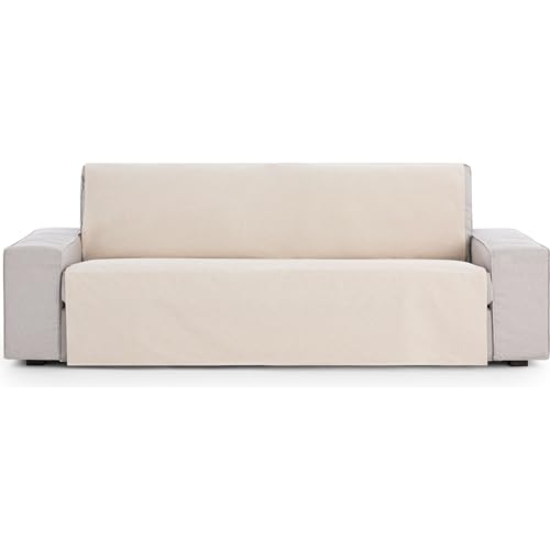 ECOMMERC3 - Multi-purpose Reversible Half Panama Foulard Size 260 x 270 cm Sofa and Bed Cover ??? Foulard Fabric Breathable and Soft to the Touch Linen Colour Versatile Protection for Sofas and Beds