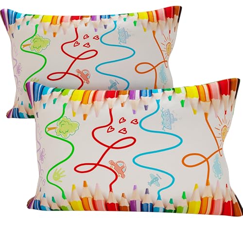 PETTI Artigiani Italiani - Pair of Pillow Cases 50 x 70 cm in Microfibre, Pillows for Bedroom Furniture, Sofa, Living Room, Set of 2 Cushion Covers, Pencil Case, 100% Made in Italy