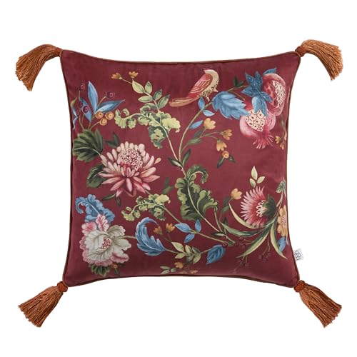Dreams & Drapes Design - Bejewelled - Velvet Filled Cushion - 43 x 43cm in Spice