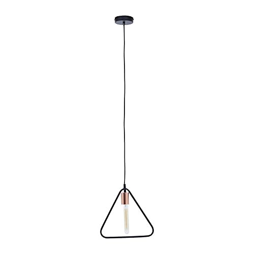 Premier Housewares Chandelier/Ceiling Light Black Triangle Shaped Pendant Lights For Ceiling/Hallway/Living Room Robust Metal Hanging Lighting For Halls/Bedroom 5 x 150 x 30