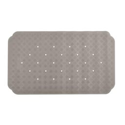 Spirella Ruby, Anti-Bacterial Shower Mat with Suction Cups, Taupe, Approx. 70 x 40 cm, Natural Rubber