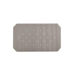 Spirella Ruby, Anti-Bacterial Shower Mat with Suction Cups, Taupe, Approx. 70 x 40 cm, Natural Rubber