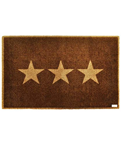 Zala Living Star Brown Doormat Dirt Trapper Mat Door Mat Decorative Mat Polyamide 50 x 70 x 0.7 cm